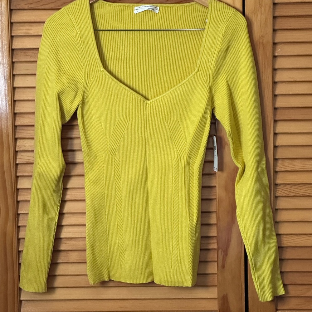 Anthropologie Yellow Sweetheart Sweater